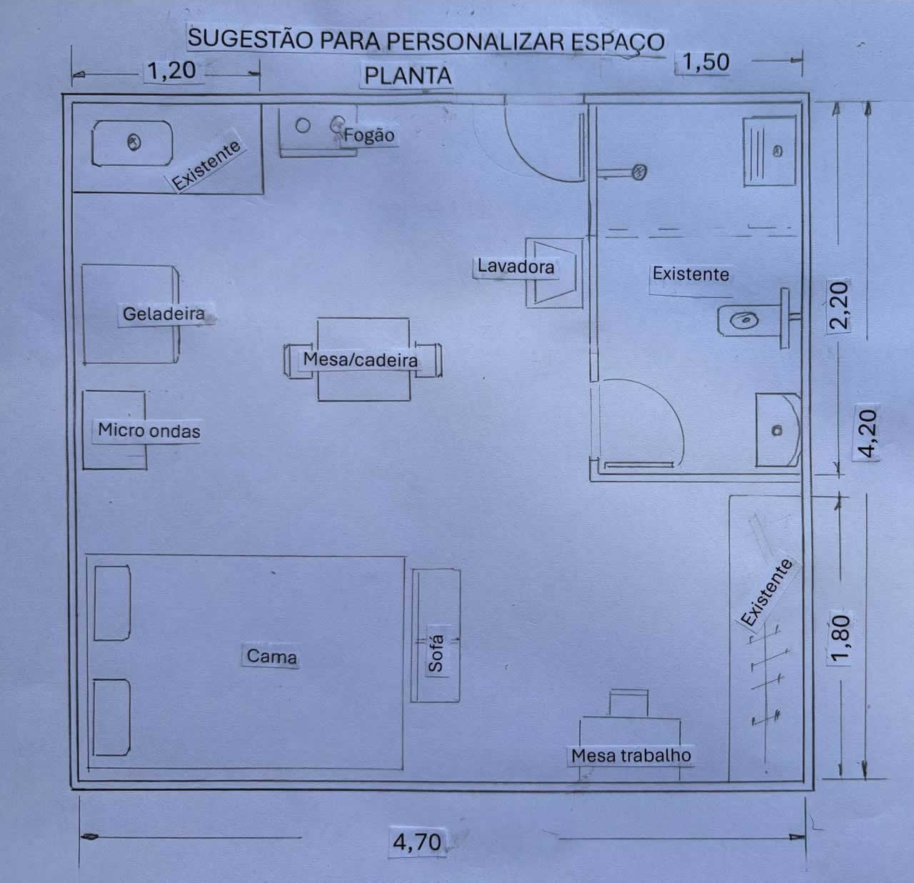 Planta de uma unidade